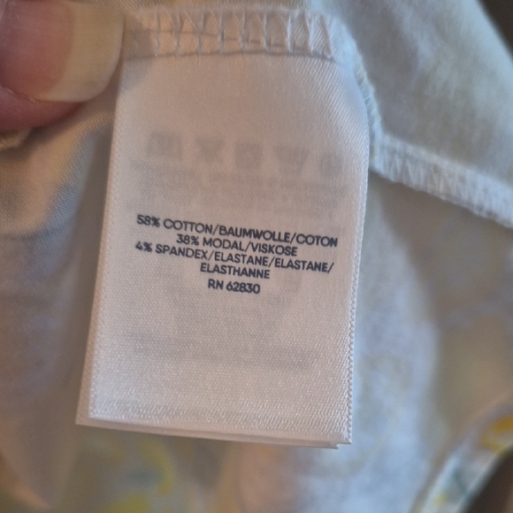 Lands' End Yellow and White Midi Dress Sleeveless Xl Lemon Design Lightweight - Picture 4 of 5